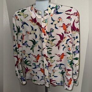 Maeve by Anthropologie Potala button-down silk shirt